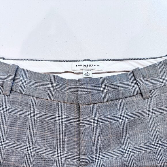 Plaid, Ryan Fit, Banana Republic Slacks, Women Size 4 - Picture 2 of 6
